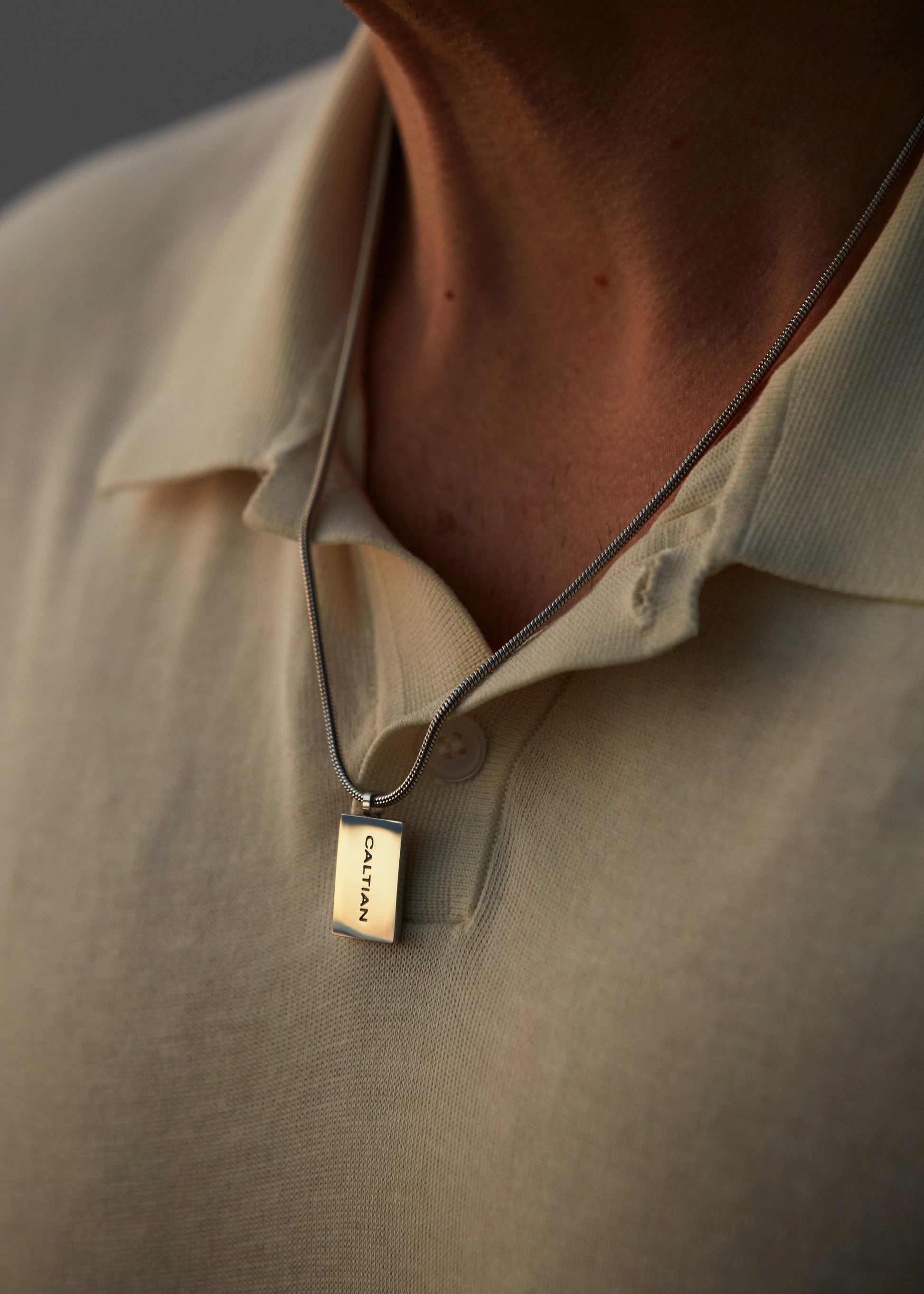 SNAKE WIDE PENDANT NECKLACE