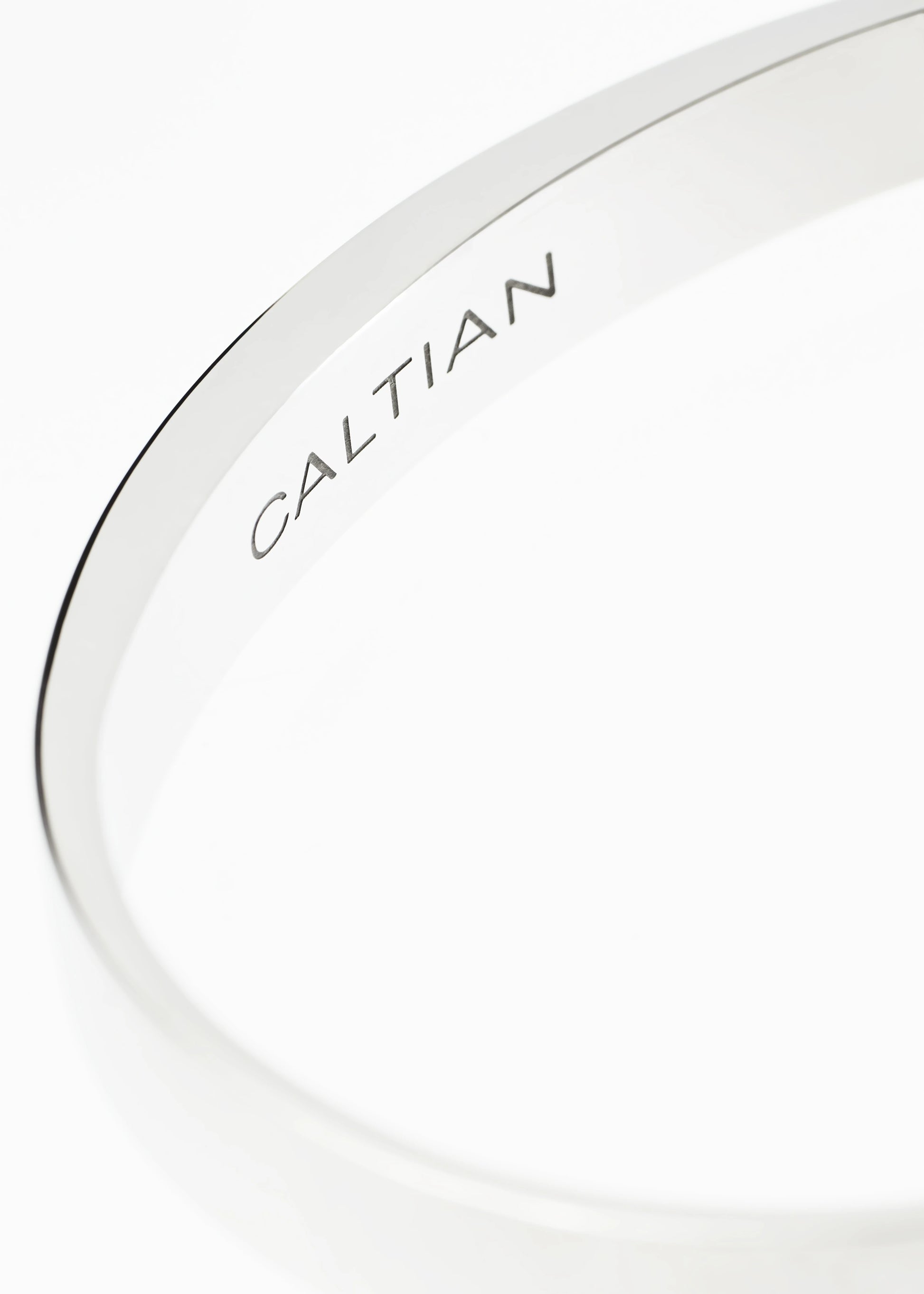 Close-up of Caltian stainless steel original cuff bracelet mens jewelry